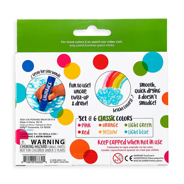 Chunkies: Paint Sticks Classic Pack (Set of 6)