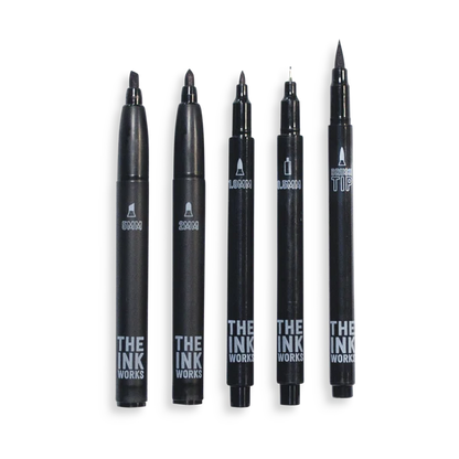 The Ink Works: Assorted Black Markers ( Set of 5)