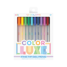 Color Luxe: Fine Tip Gel Pens (Set of 12)