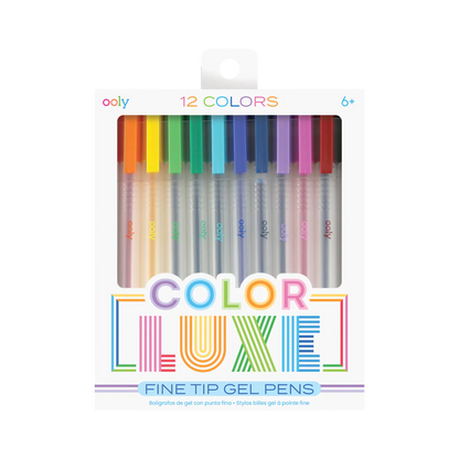 Color Luxe: Fine Tip Gel Pens (Set of 12)