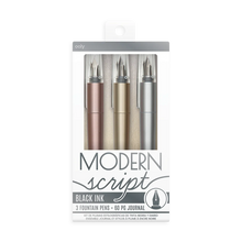 Modern Script: Black Ink Fountain Pens & Journal