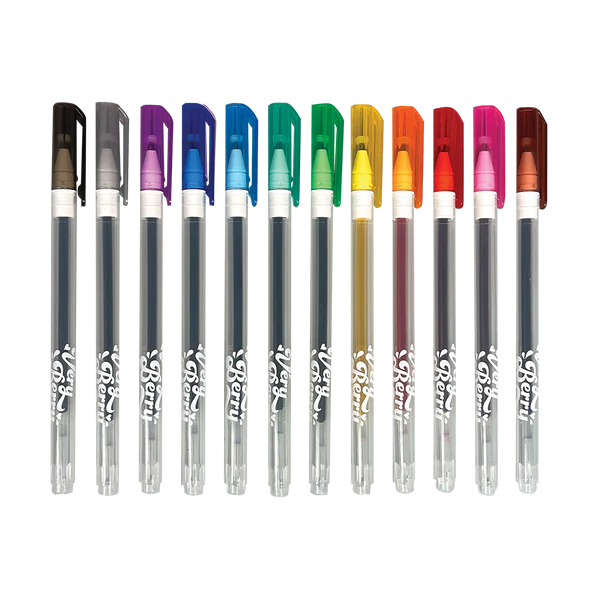 Very Berry: Strawberry Scented Gel Pens (Set of 12)