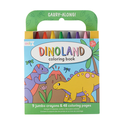 Carry Along Crayon & Coloring Book Kit -  Dinoland