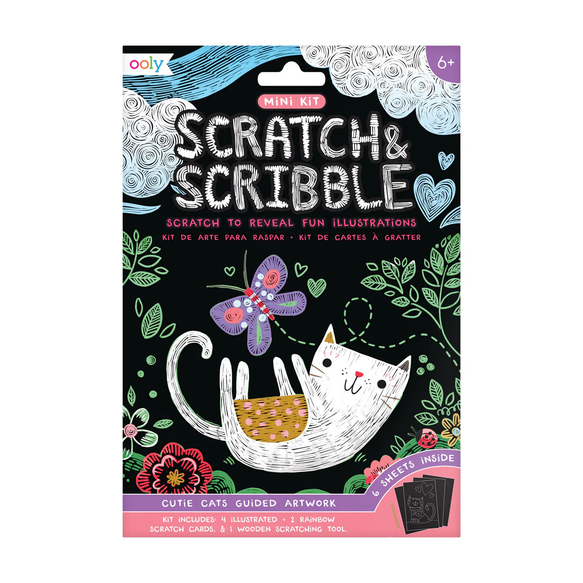 Scratch & Scribble: Mini Kit - Cutie Cats (7pc Set)