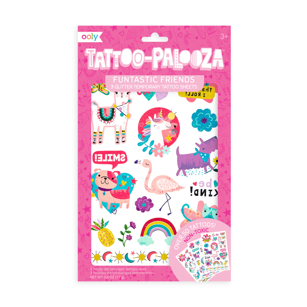 Tattoo Palooza Temporary Glitter Tattoo: Funtastic Friends