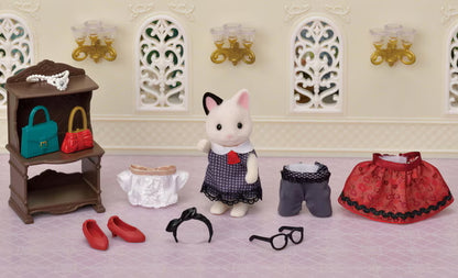 *Fashion Playset Town Girl Series Tuxedo Cat - Calico Critters