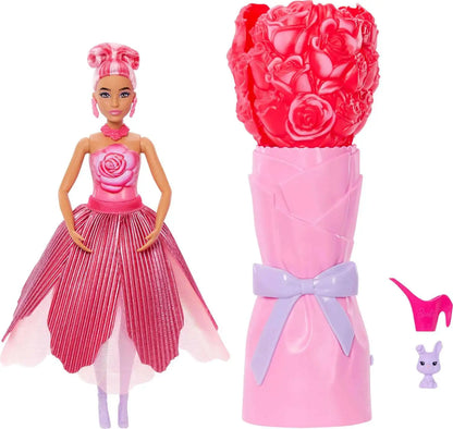 Barbie Petal Pop Scented Fashion Doll With Rose Dress