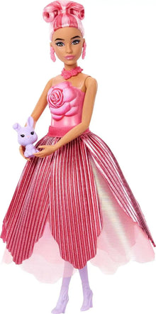 Barbie Petal Pop Scented Fashion Doll With Rose Dress