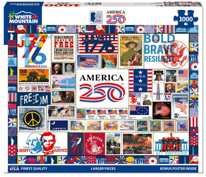 America 250 - 1000 Piece Jigsaw Puzzle (White Mountain Puzzles Inc.)