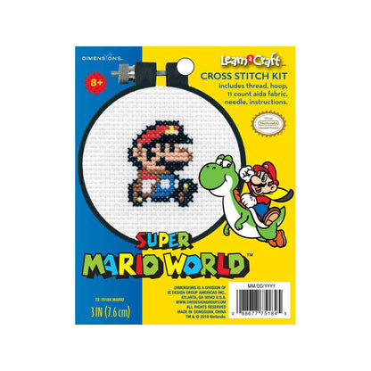 Super Mario Bros Cross Stitch Hoop Kit