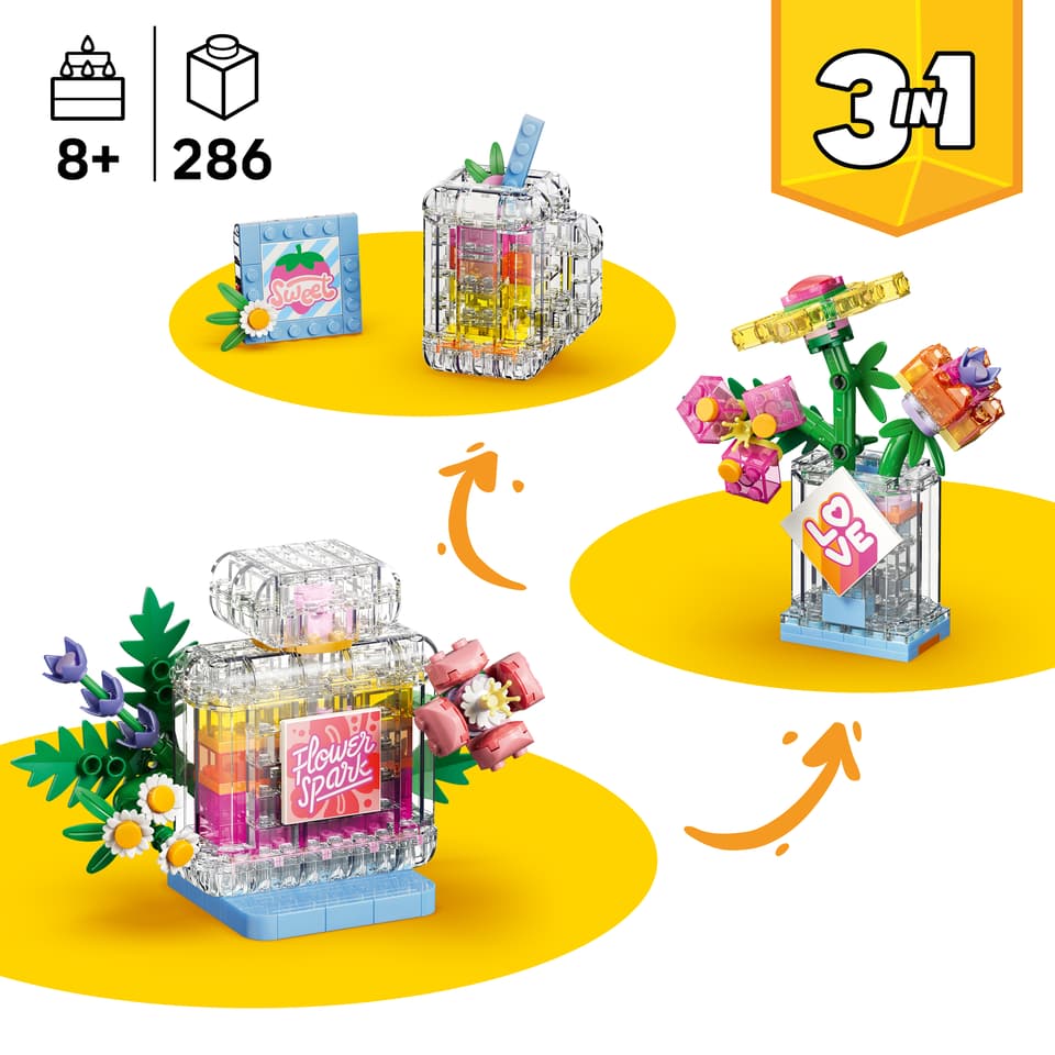 LEGO® Creator 3 in 1 Floral Decor Perfume Bottle (31383)