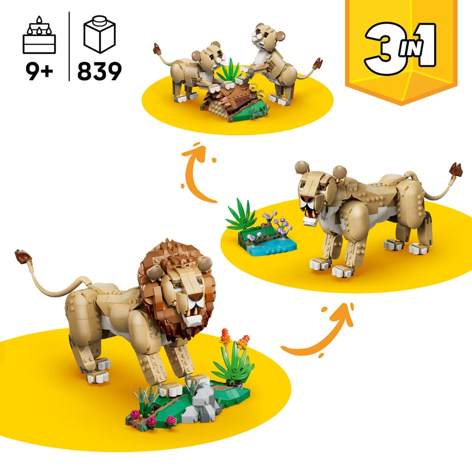 LEGO® Creator 3 in 1 Wild Animals: Majestic Lion (31386)