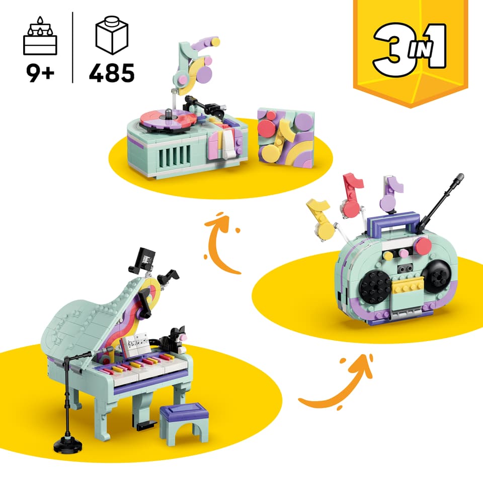 LEGO® Creator 3 in 1 Music Decor Piano with Cat (31392)