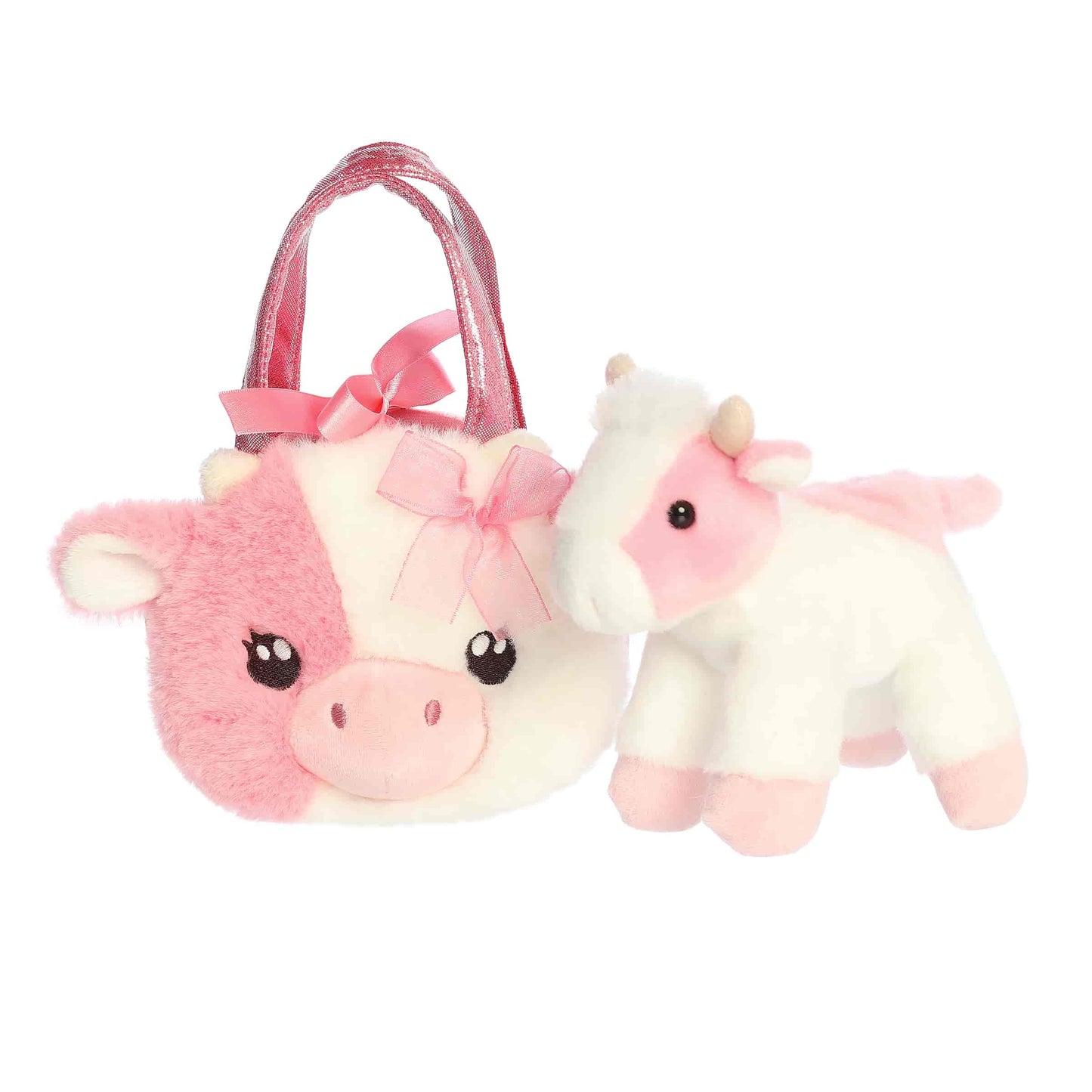 Fuzzy Face Strawberry Cow - Fancy Pal 8"