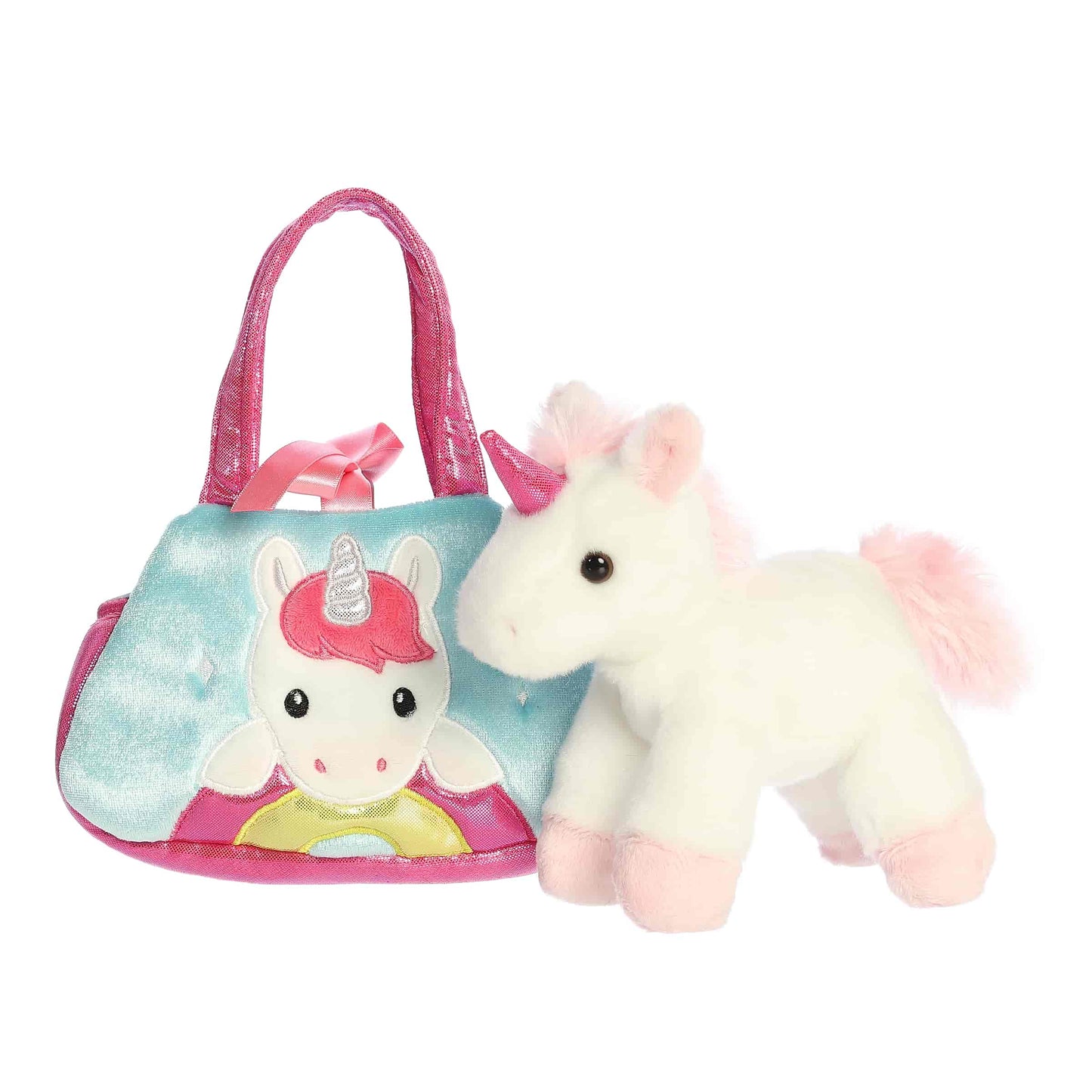 Peek-A-Boo Unicorn On Rainbow - Fancy Pals 8"