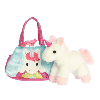 Peek-A-Boo Unicorn On Rainbow - Fancy Pals 8"