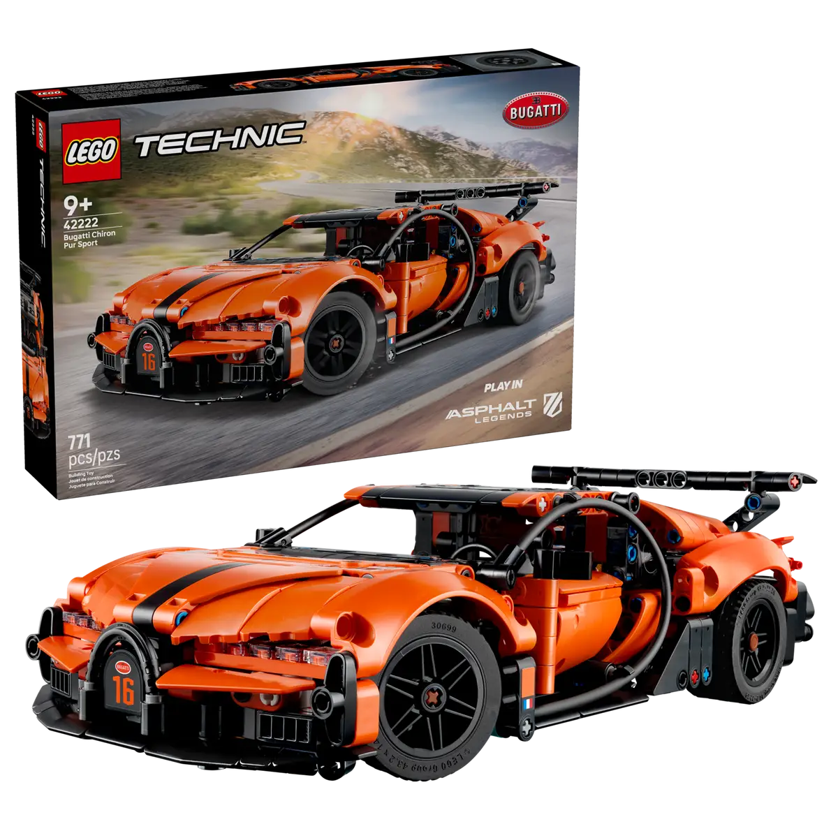 LEGO® Technic™ Bugatti Chiron Pur Sport Hypercar (42222)
