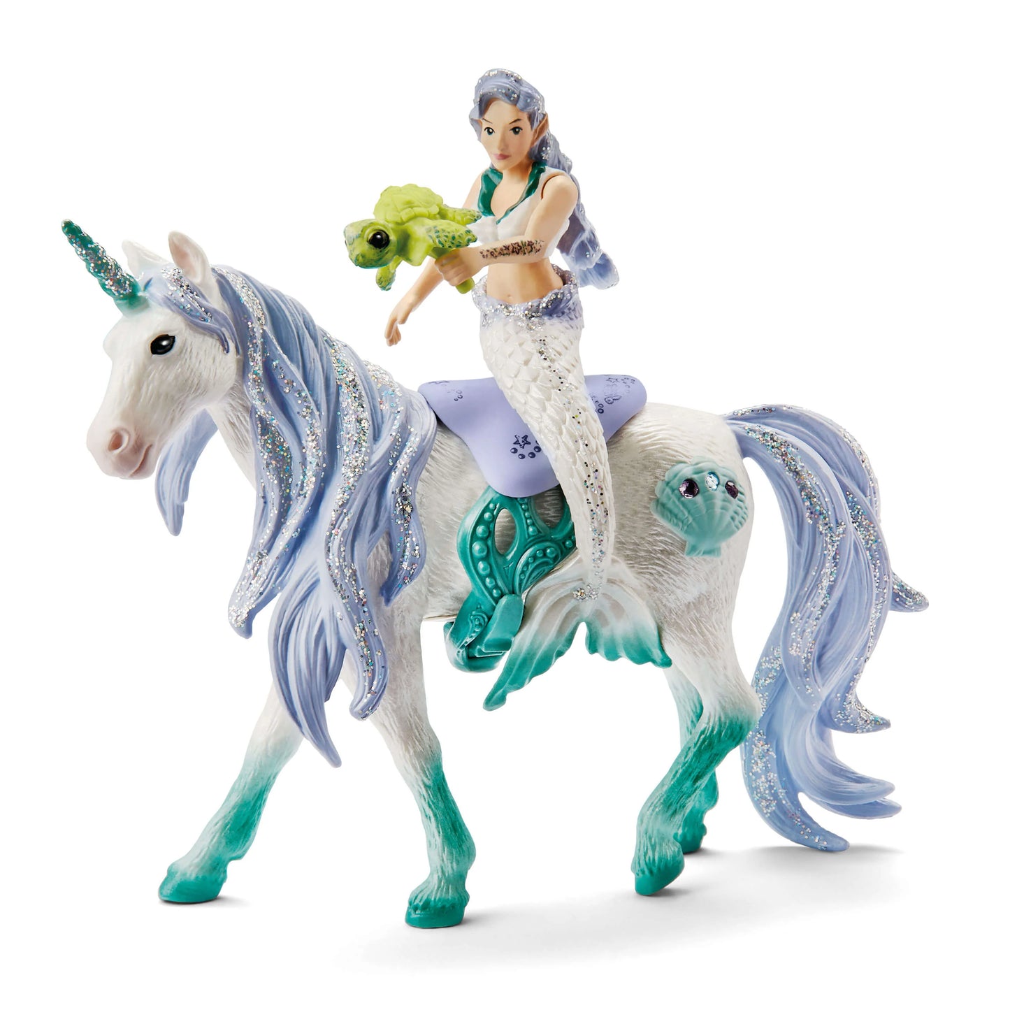 Mermaid Riding on Sea Unircorn