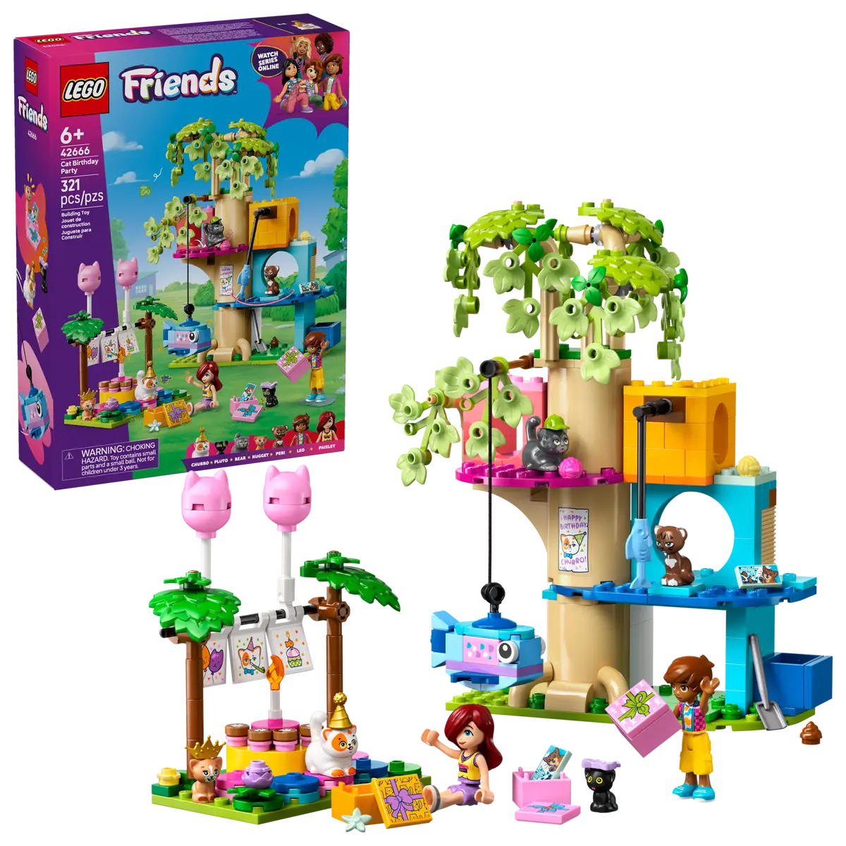 LEGO® Friends Cat Birthday Party & Tree House (42666)