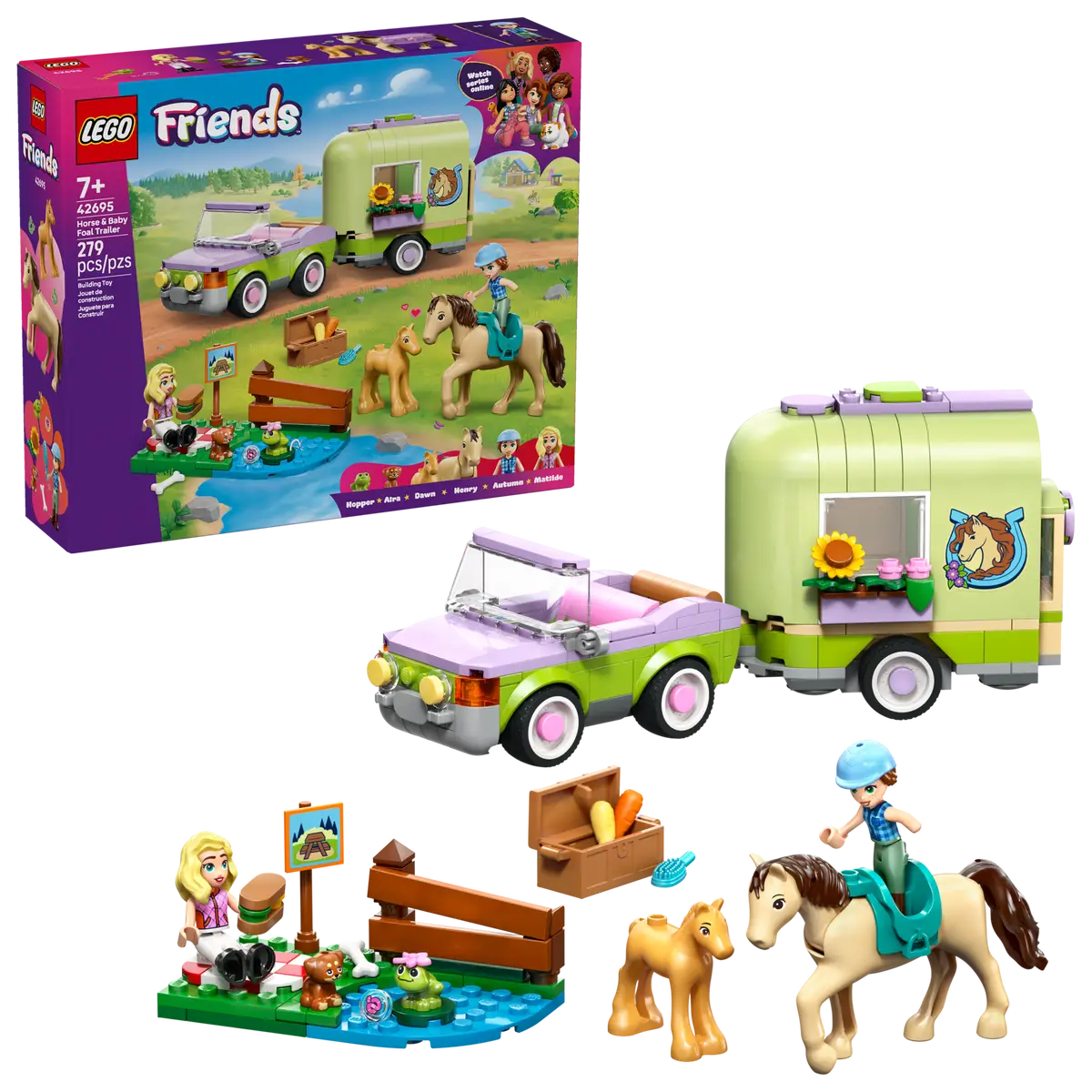 LEGO® Friends Horse & Baby Foal Trailer (42695)