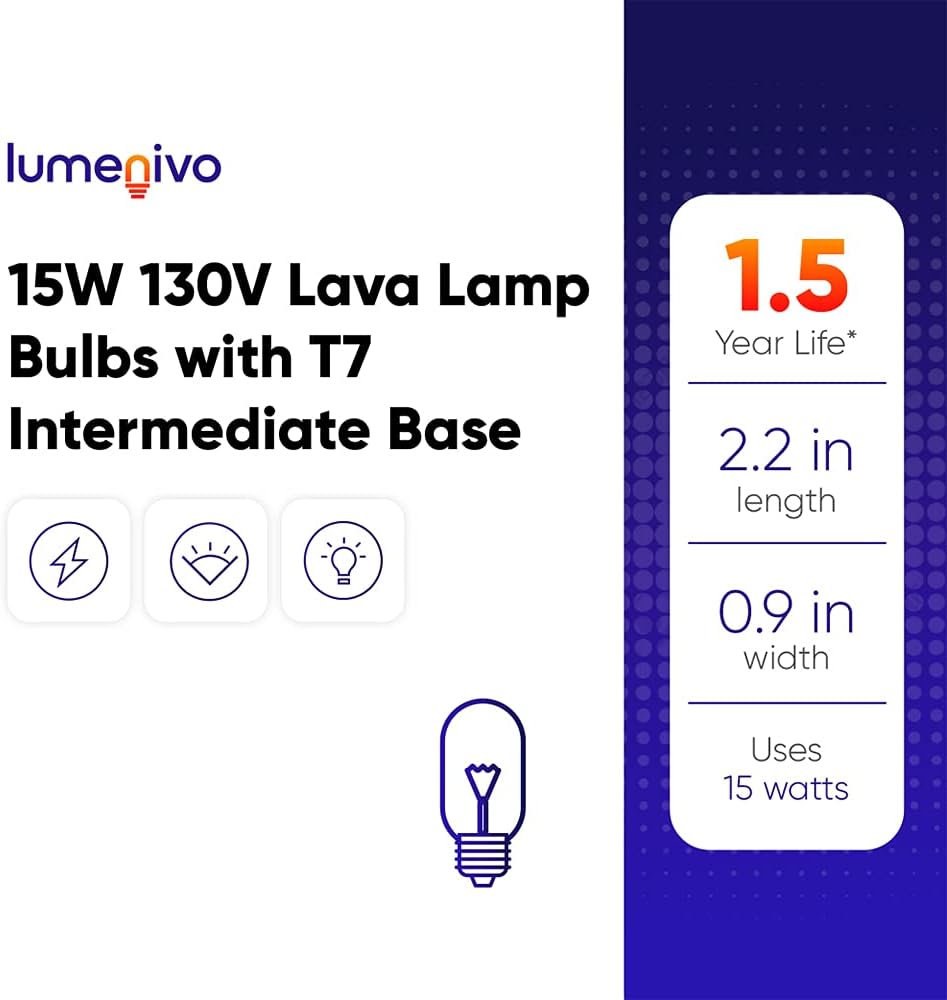 Lava Lamp 15 Watt Bulb 2-pack for 11.5in Lava Lamps