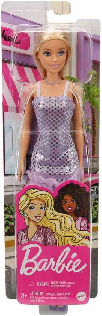 *Barbie Glitz Doll Blonde Lavendar Mini-Dress