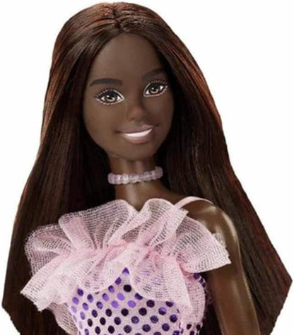 Barbie Glitz Doll Black Pink Mini-Dress