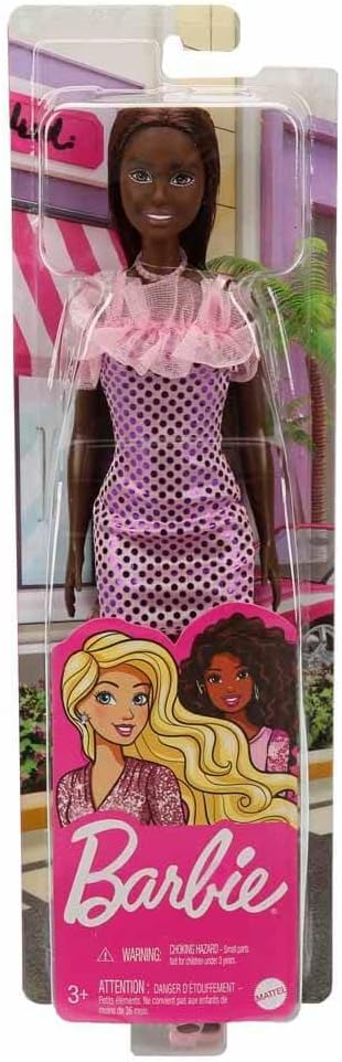 Barbie Glitz Doll Black Pink Mini-Dress