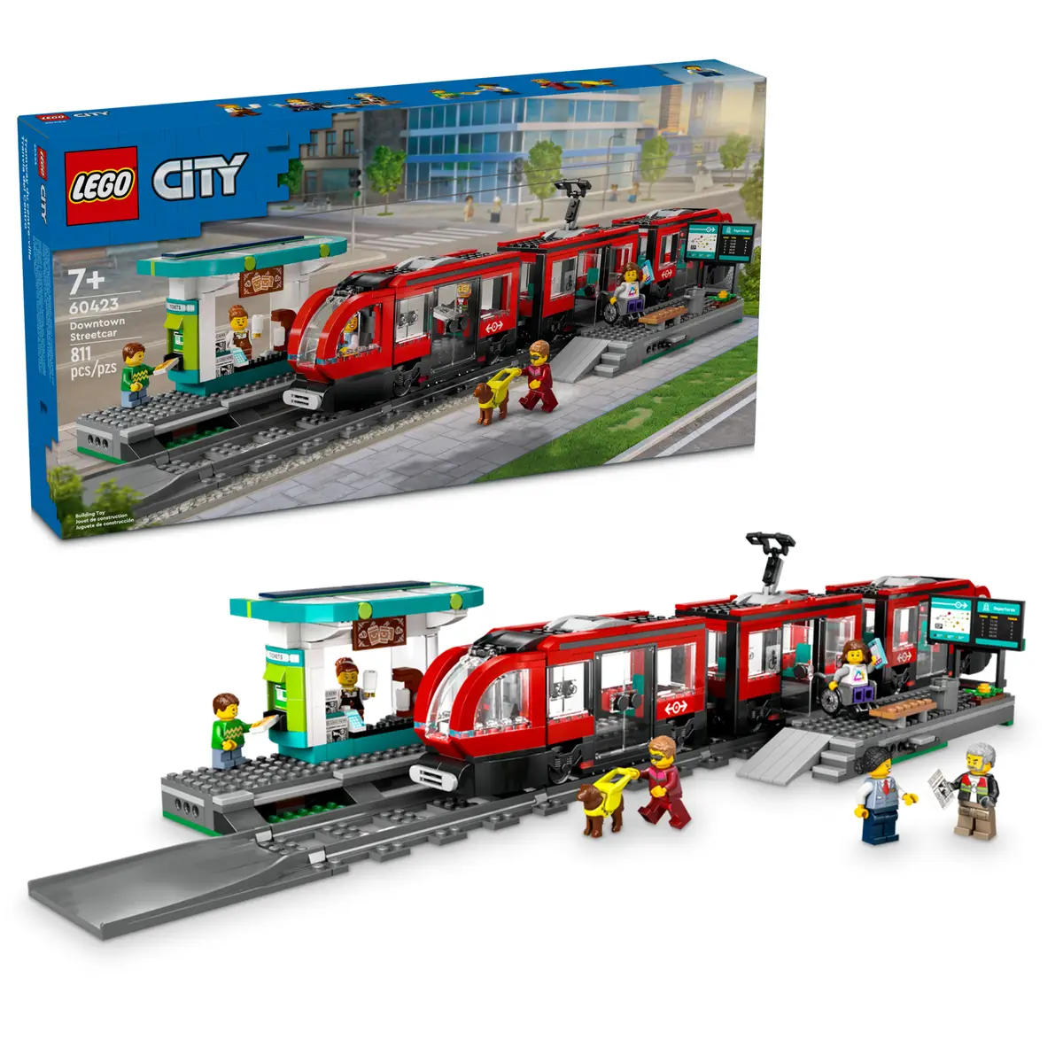 LEGO® City Downtown Streetcar and Station (60423)