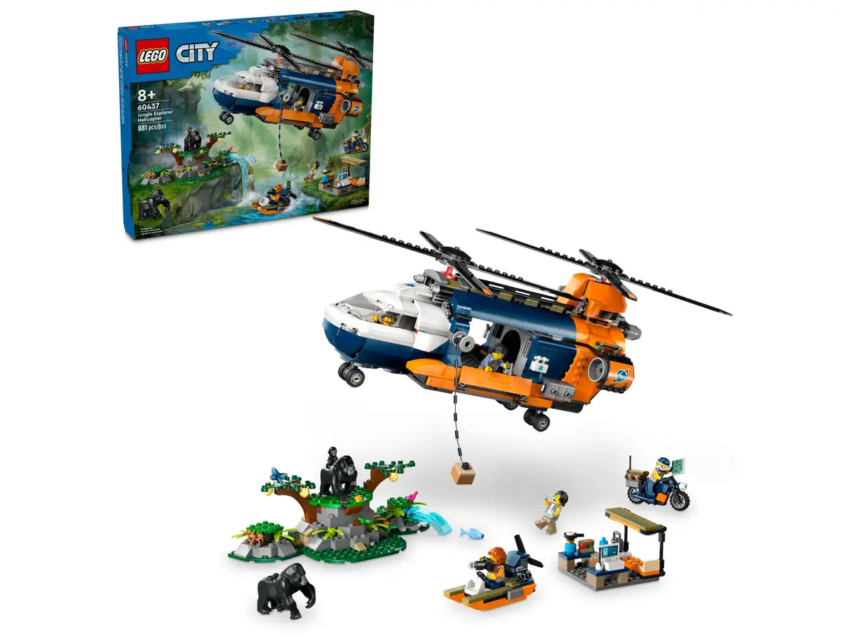 LEGO® City Jungle Explorer Helicopter at Base Camp (60437)