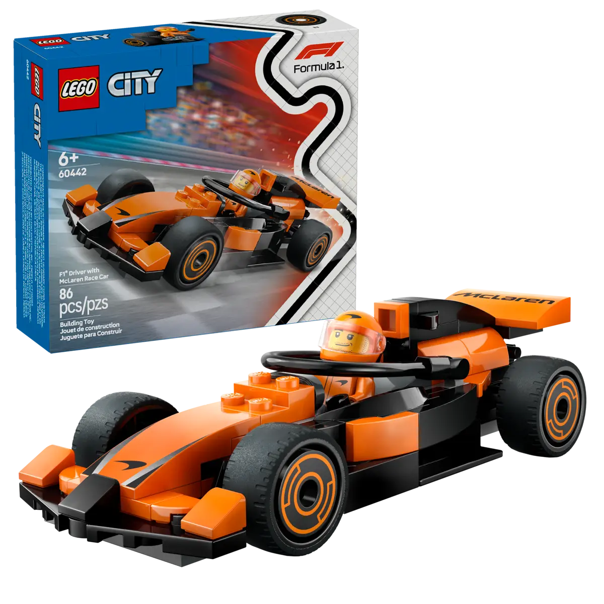 LEGO® City F1® Driver with McLaren Race Car (60442)