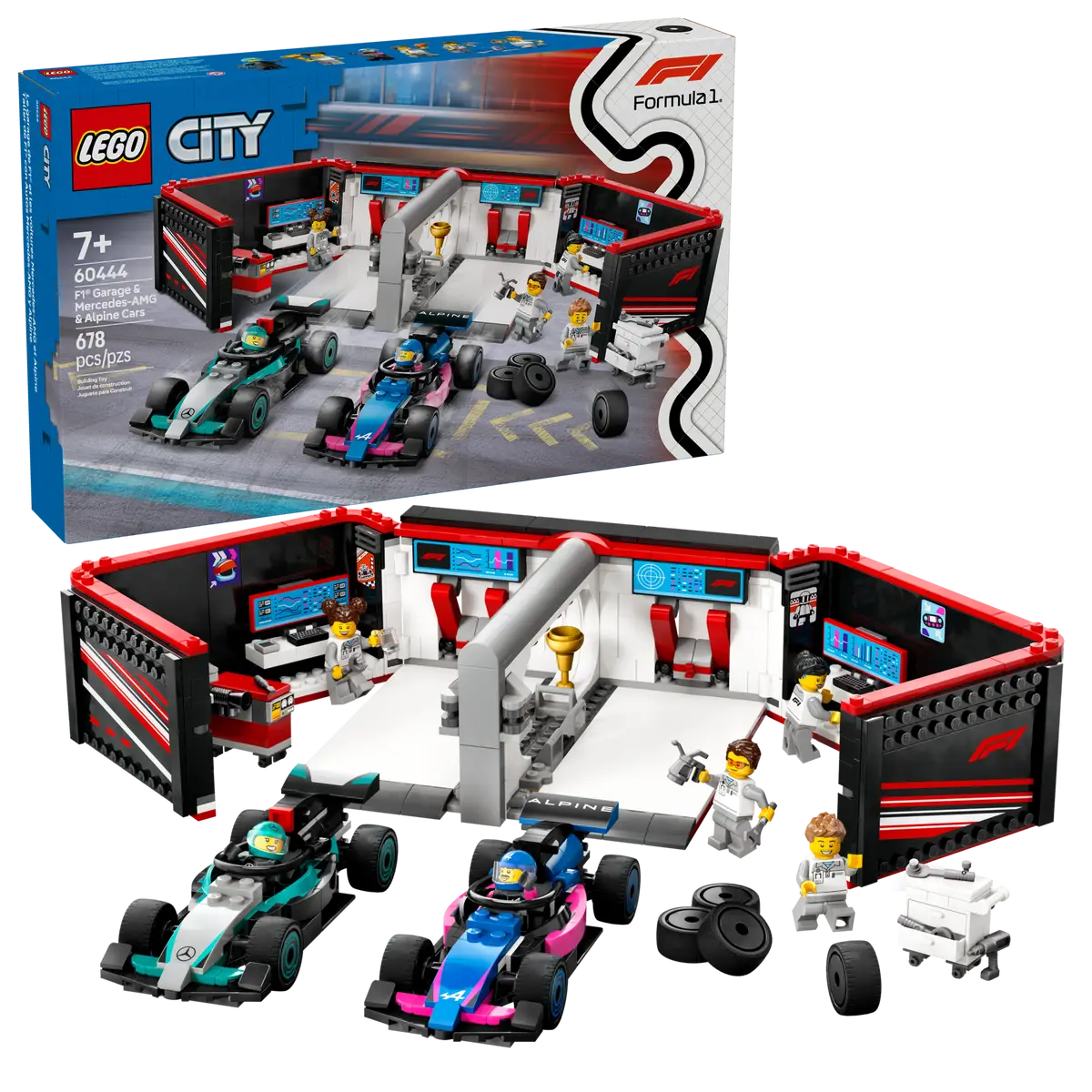 LEGO® City F1® Garage & Mercedes-AMG & Alpine Cars (60444)