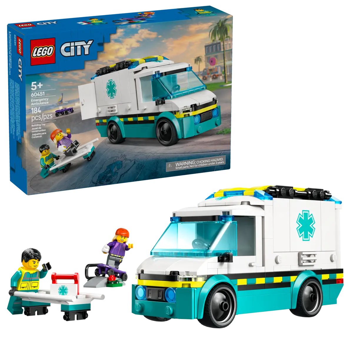 LEGO® City Emergency Ambulance and Snowboarder (60451)