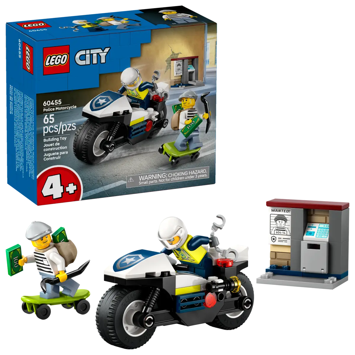 LEGO® City Police Motorcycle chase 4+ (60455)