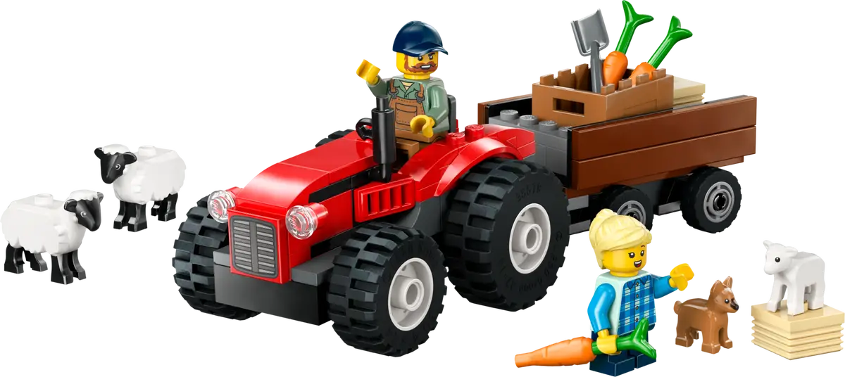 LEGO® City Red Farm Tractor with Trailer & Sheep (60461)
