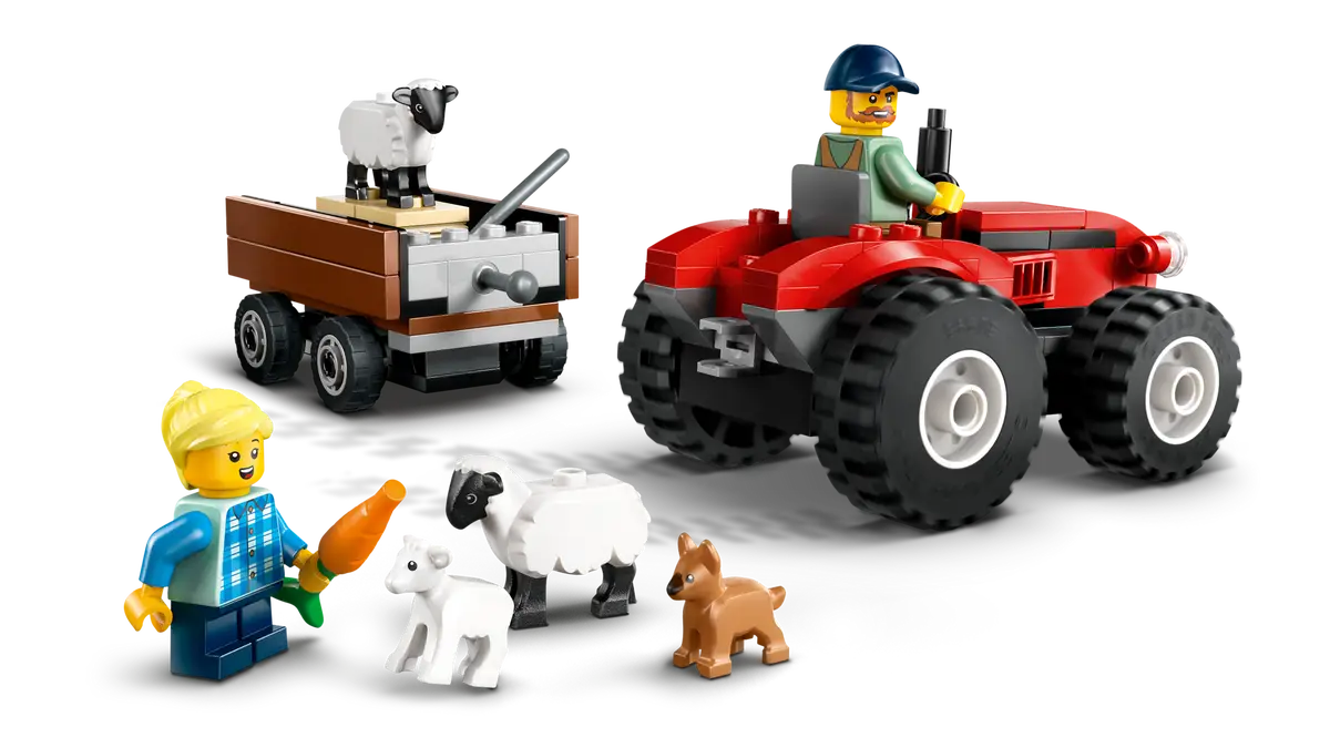 LEGO® City Red Farm Tractor with Trailer & Sheep (60461)