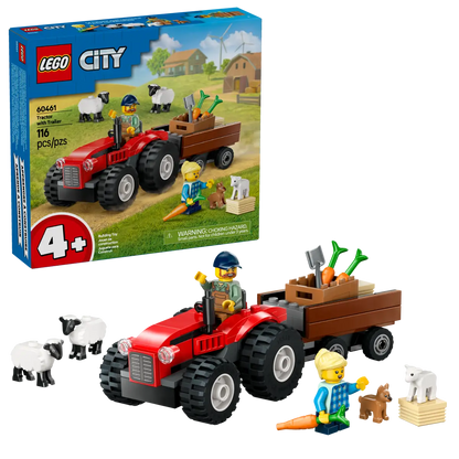 LEGO® City Red Farm Tractor with Trailer & Sheep (60461)