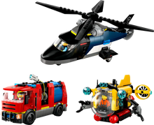 LEGO® City Helicopter, Fire Truck & Submarine Remix (60462)
