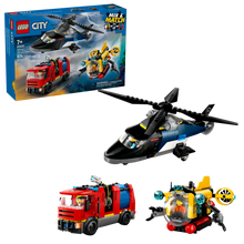 LEGO® City Helicopter, Fire Truck & Submarine Remix (60462)
