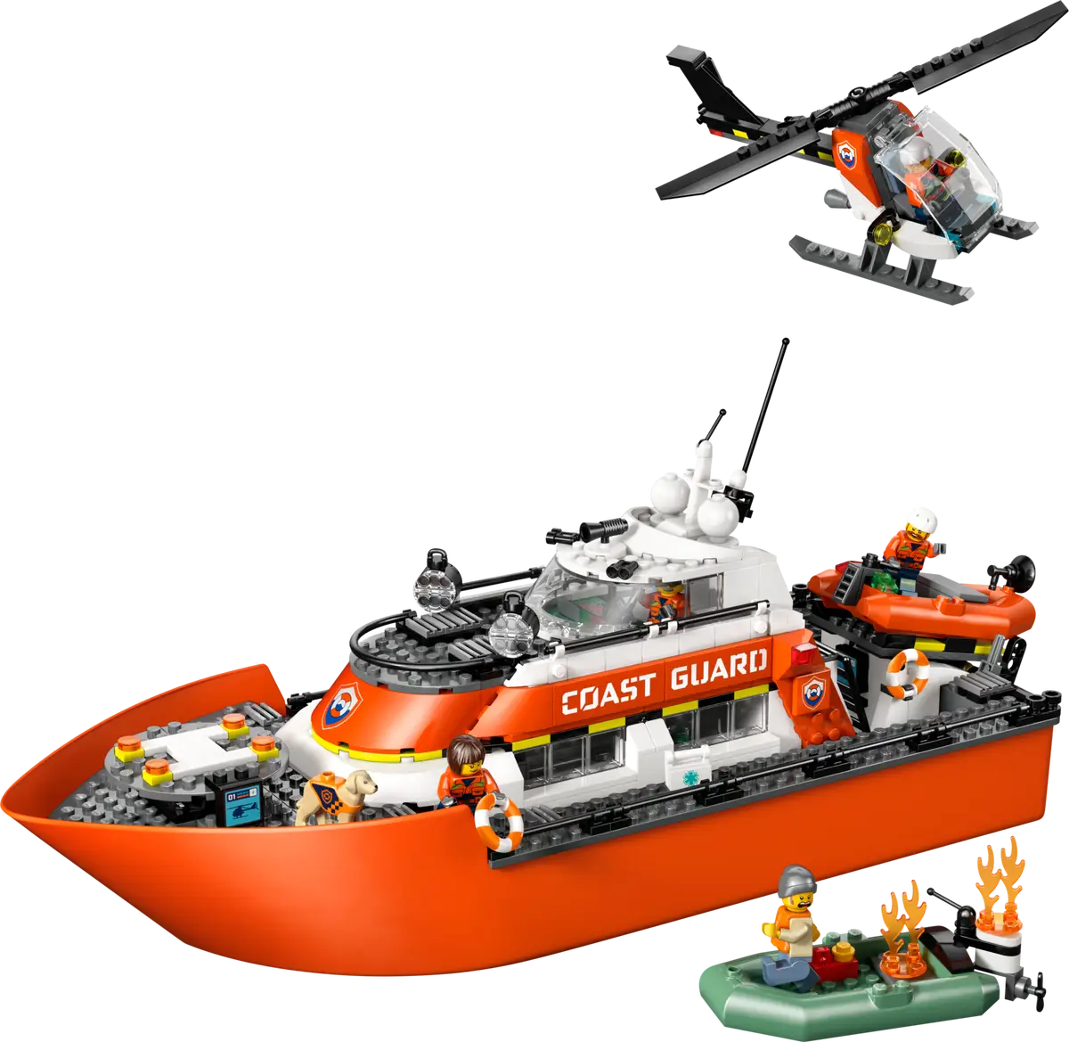 LEGO® City Coast Guard Rescue Boat & Helicopter (60504)