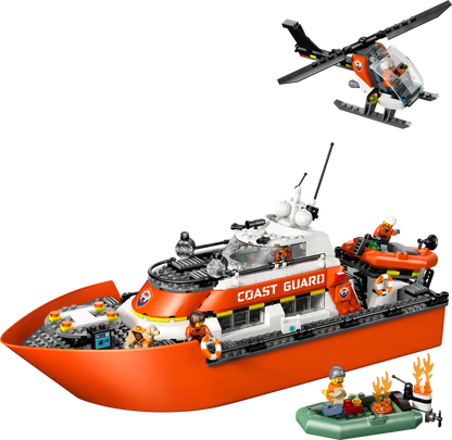 LEGO® City Coast Guard Rescue Boat & Helicopter (60504)