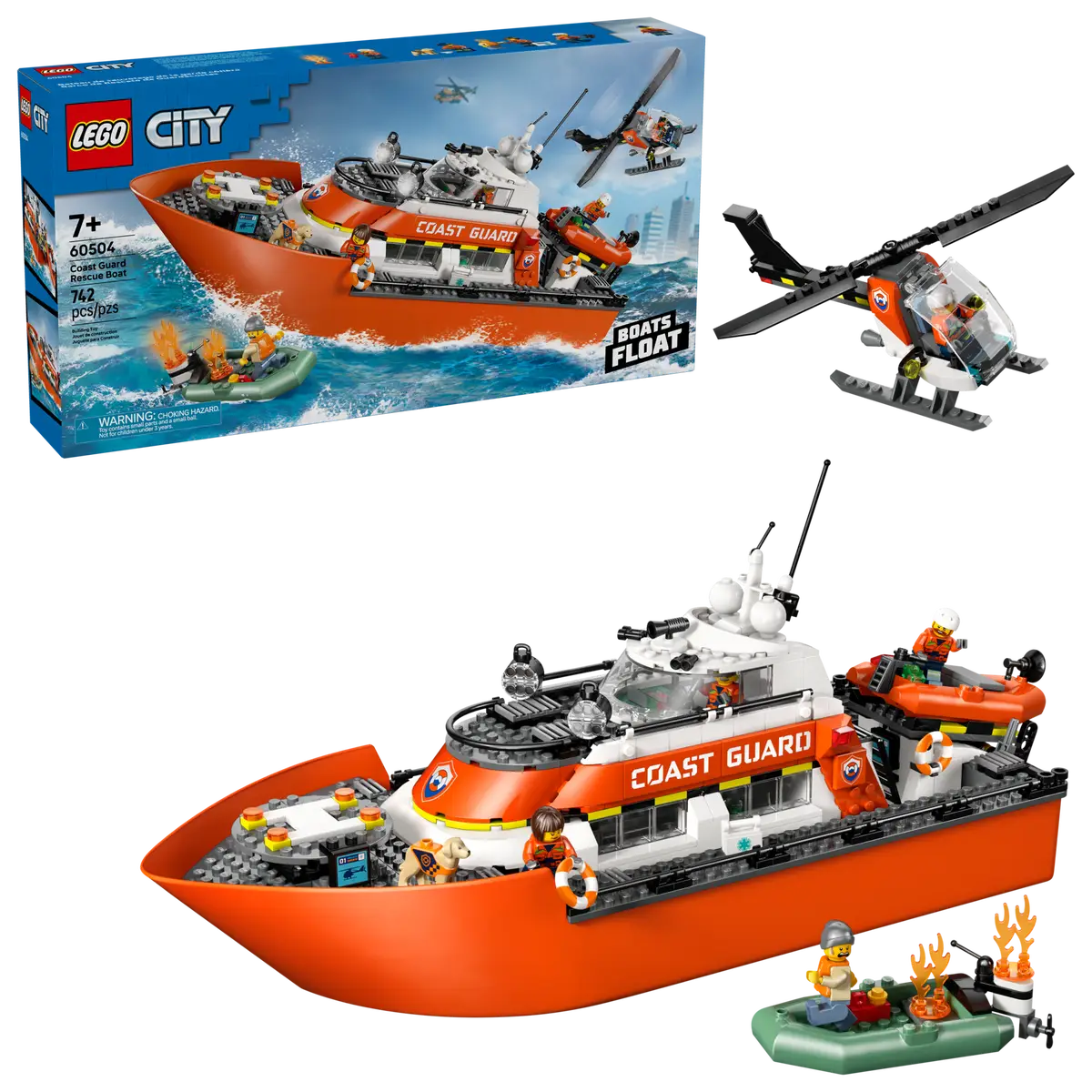 LEGO® City Coast Guard Rescue Boat & Helicopter (60504)