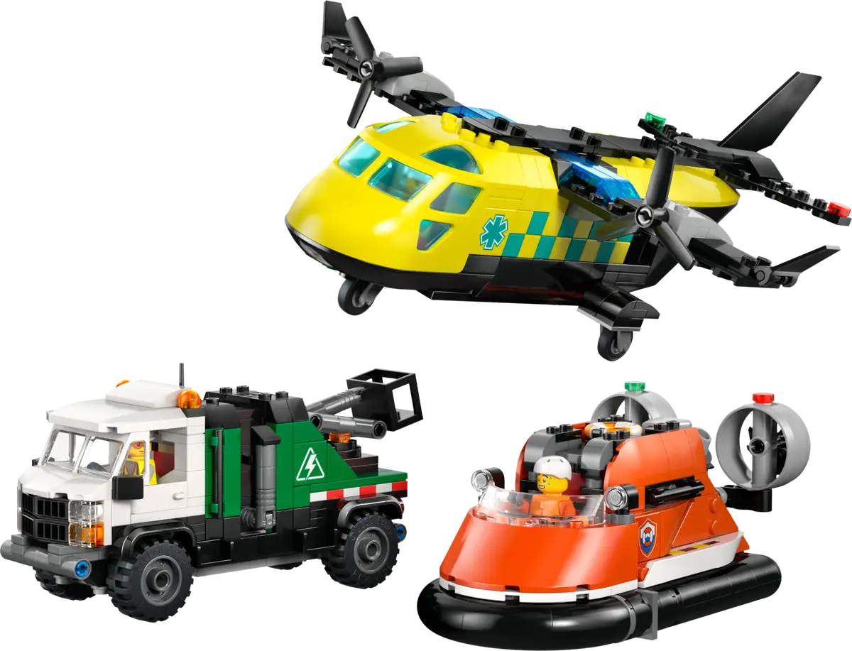 LEGO® City Airplane, Service Truck & Hovercraft Remix (60505)