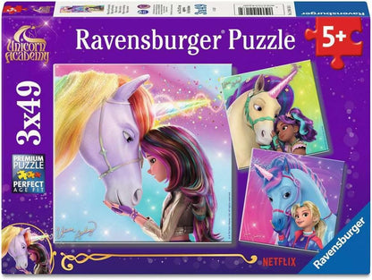 Unicorn Academy 3x49pc Puzzle