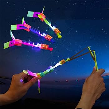 Slingshot Helicopter with LED (Spin Copter)