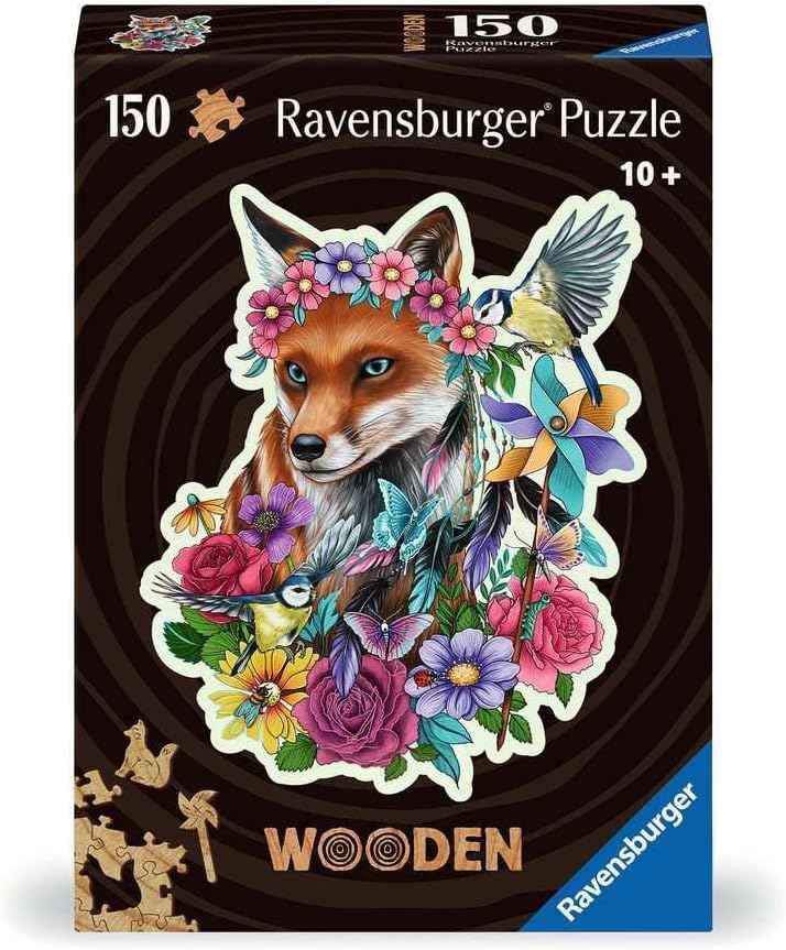 WOOD: Colorful Fox 150 pc Shape