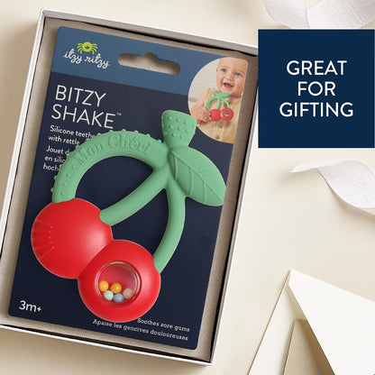 Bitzy Shake - Silicone Teeether with Rattle Cherries