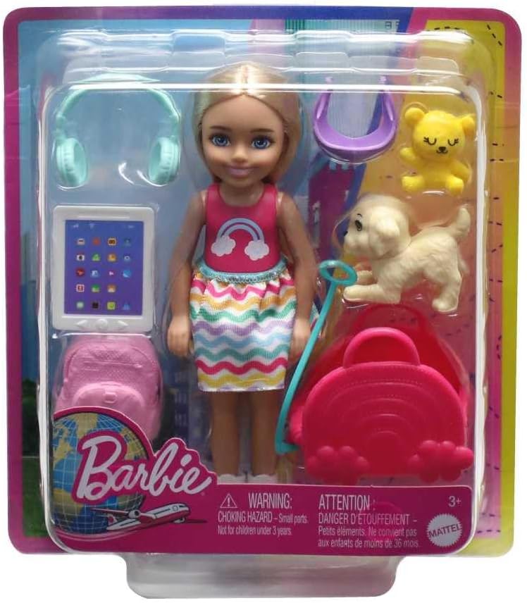 Barbie Chelsea Travel Doll Blonde with Puppy