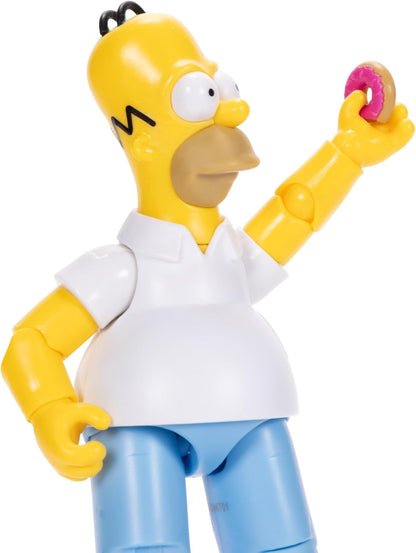 The Simpsons Homer Simpson with Donut and Box of Donuts 5-Inch Action Figures