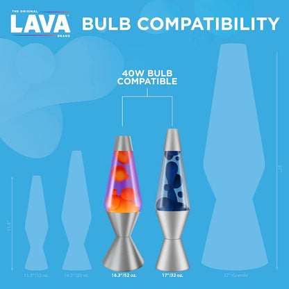 Lava Lamp 40 Watt Bulb 2-pack for 16.3in Lava Lamps